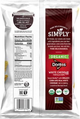 Doritos Simply Organic Tortilla Chips White Cheddar - 7.5 Oz - Image 6