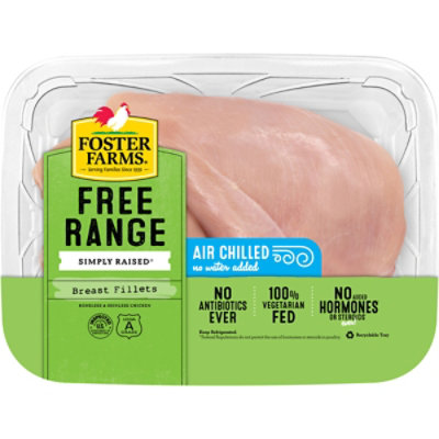 Foster Farms Chicken Breast Fillets Boneless Skinless - 2.00 LB