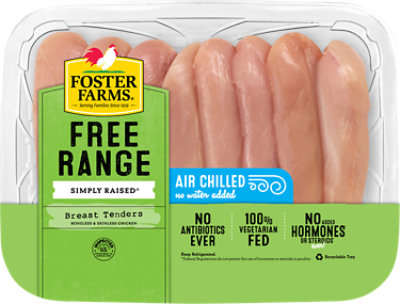 Foster Farms Free Range Boneless Skinless Chicken Breast Tenders - Lb - Image 1