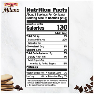 Pepperidge Farm Milano Double Milk Chocolate Cookies - 7.5 Oz - Image 4