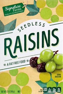 Signature Select/Farms Raisins Seedless - 12 Oz