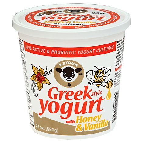 Karoun Greek Style Yogurt With Honey & Vanilla - 24 Oz