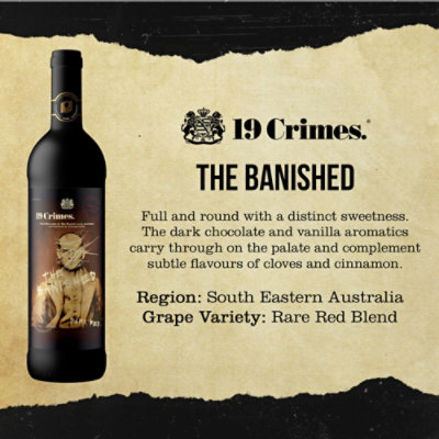 19 Crimes The Banished Red Wine Blend - 750 Ml - Image 4