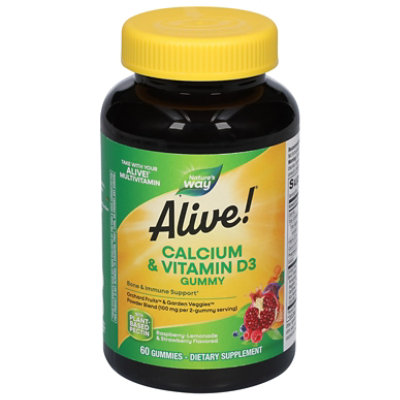 Alive! Supplement Gummies Calcium + D3 - 60 Count - Image 3