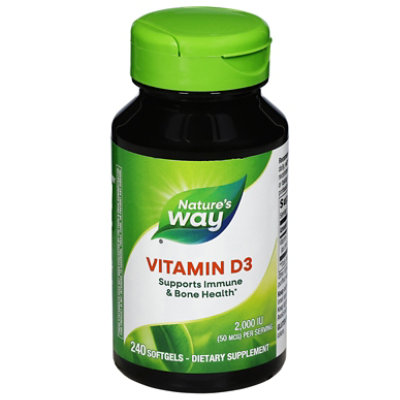 Natures Way Vit D3 2000 Iu - 240 Count