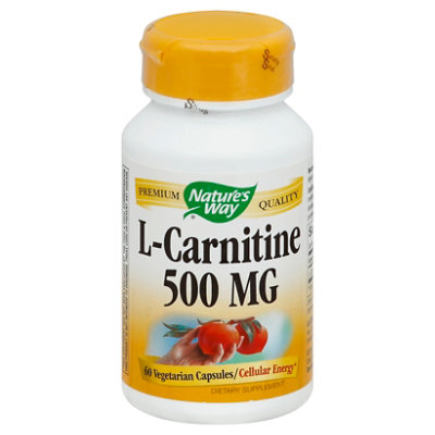 l carnitine tablets 500mg Walgreens Free & Pure L-Carnitine 500 mg Capsules main image 0