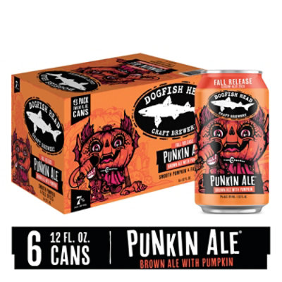 Dogfish Head Pumpkin Ale Seasonal Beer Cans - 6-12 Fl. Oz. - Image 1