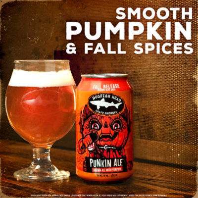Dogfish Head Pumpkin Ale Seasonal Beer Cans - 6-12 Fl. Oz. - Image 2