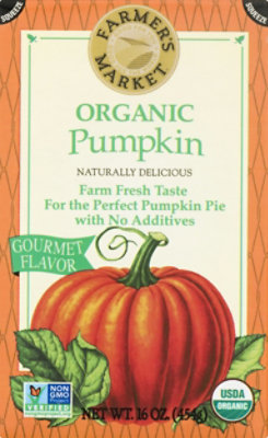 Farmers Market Organic Puree Pumpkin - 16 Oz