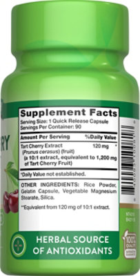Nature's Truth Ultra Tart Cherry Extract 1200 mg - 90 Count - Image 2
