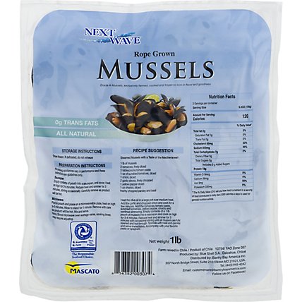 Mussels Cooked Frozen Farm Raised - Lb - Image 2