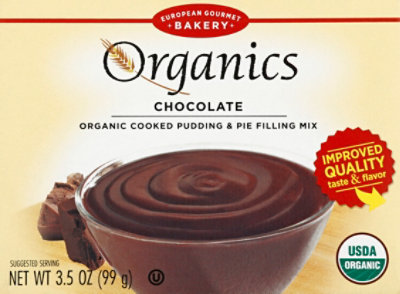 European Gourmet Bakery Organics Filling Mix Cooked Pudding & Pie Chocolate - 3.5 Oz