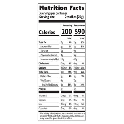 Nature's Path Organic Gluten Free Homestyle Waffles 6 Count - 7.5 Oz - Image 4