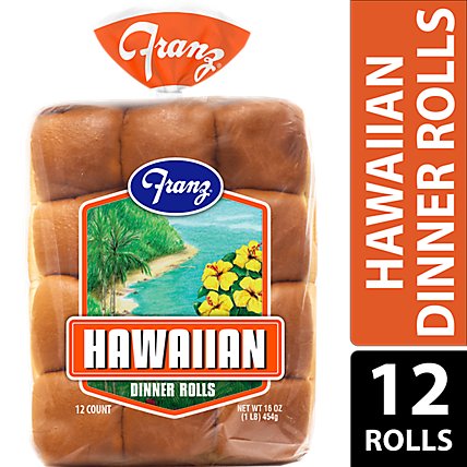 Franz Dinner Rolls Hawaiian 12 Count - 16 Oz - Image 1