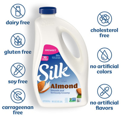 Silk Unsweetened Almond Milk - 96 Fl. Oz. - Image 5