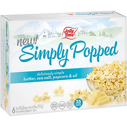 Jolly Time Microwave Popcorn Simply Popped - 6 count - Image 1