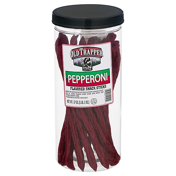 Old Trapper Snack Stick Pepperoni Sausage - 17 Oz