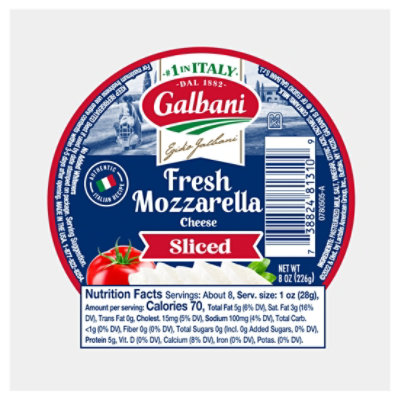 Galbani Fresh Mozzarella Sliced Ball - 8 Oz