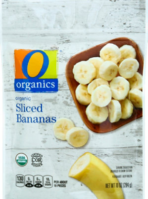 O Organics Organic Bananas Sliced - 10 Oz