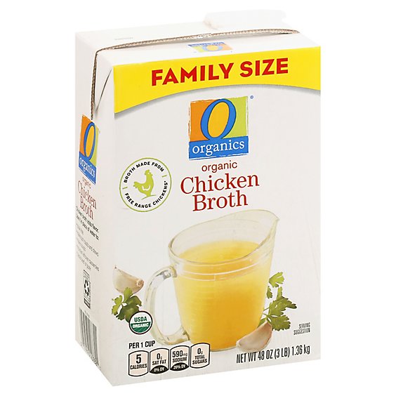 O Organics Organic Broth Chicken Flavored - 48 Oz