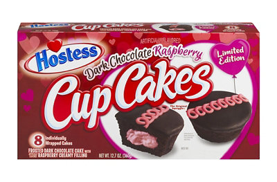 Hostess Dk Choc Rasp Cupcakes - 12.7 Oz