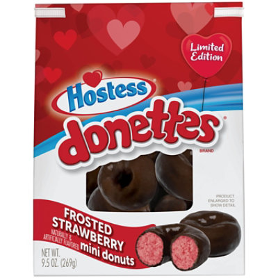 Hostess Donettes Frosted Strawberry Mini Donuts Bag - 9.5 Oz - Image 1