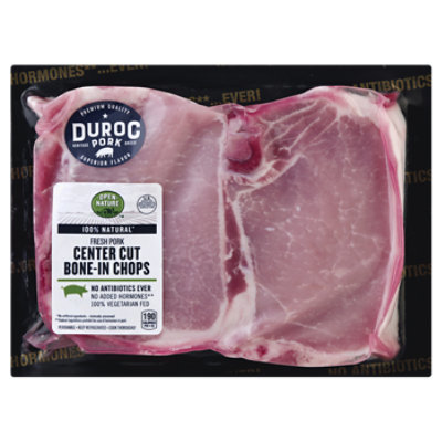 Open Nature Pork Loin Chop Bone In - 1 Lb