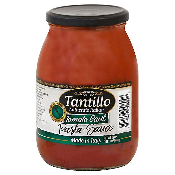 Tantillo Pasta Sauce Tomato Basil Jar - 35 Oz