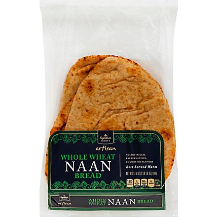 Signature SELECT Naan Whole Wheat Flat Bread - Each - Image 2