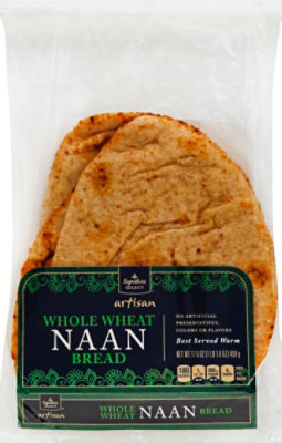 Signature SELECT Naan Whole Wheat Flat Bread - Each - Image 2