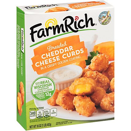 Farm Rich Snacks Cheddar Cheese Curds In A Crispy Golden Coating - 16 Oz - Image 3