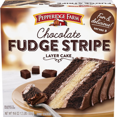 Pepperidge Farm Frozen Chocolate Fudge Stripe Layer Cake - 19.6 Oz - Image 1