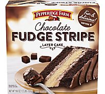 Pepperidge Farm Cake 3 Layer Fudge Stripe - 19.6 Oz