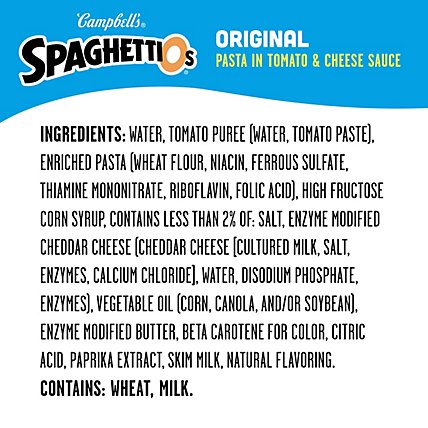 Campbells SpaghettiOs Pasta in Tomato and Cheese Sauce Original - 15.8 Oz - Image 5
