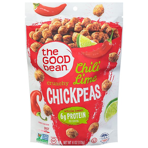 The Good Bean Chickpeas Smoky Chili & Lime - 6 Oz