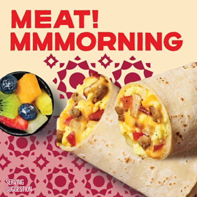 El Monterey Signature Meat Lovers Egg Sausage Bacon & Cheese Breakfast Burritos 8 Count - 36 Oz - Image 7