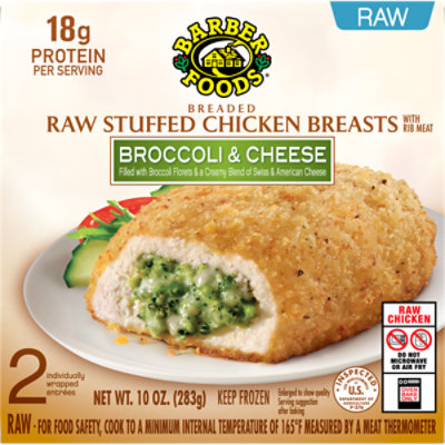 Barber Foods Stuffed Chicken Breast Broccoli Cheese - 10 Oz - Image 1