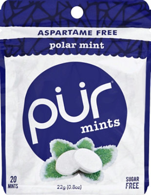 PUR Gum Mints Aspartame Free Polar Pouch - 20 Count - Image 2