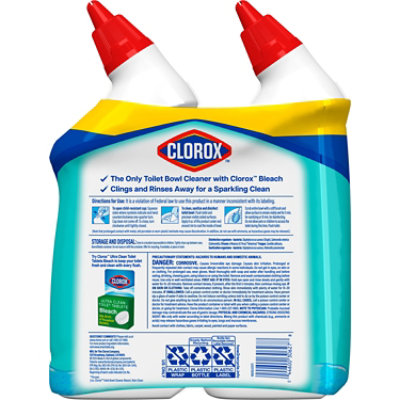 Clorox Ocean Mist Clinging Bleach Gel Toilet Bowl Cleaner Pack - 2-24 Oz - Image 2