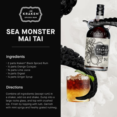 Kraken Rum Black Spiced With Tiki Glass - 750 Ml - Image 5