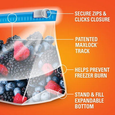 Hefty Freezer Slider Bags Freezer Quart Mega Pack - 74 Count - Image 4