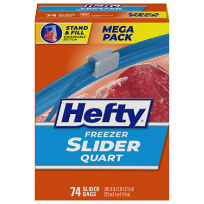 Hefty Slider Bags Quart Storage - 22 CT, Plastic Bags