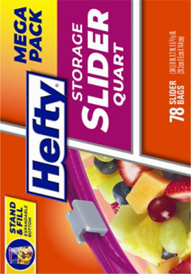 Hefty Slider Storage Bags Quart Size - 78 Count - Image 3