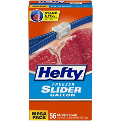 Hefty Freezer Slider Bags Freezer Quart Mega Pack - 56 Count - Image 3