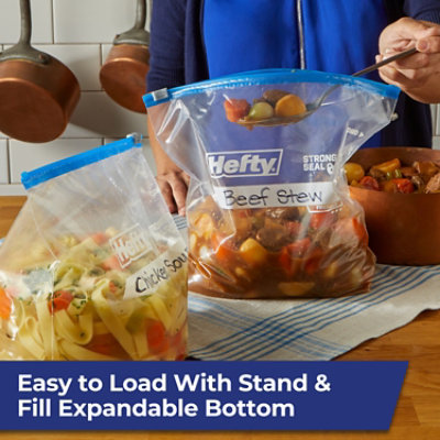 Hefty Freezer Slider Bags Freezer Quart Mega Pack - 56 Count - Image 4
