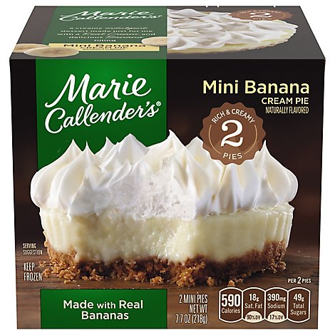 Marie Callenders Pie Banana Cream 2 Count - 7.7 Oz