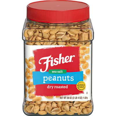 Fisher Peanuts Sea Salt Dry Roasted Golden Roast - 36 Oz - Image 3