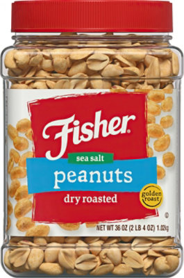 Fisher Peanuts Sea Salt Dry Roasted Golden Roast - 36 Oz - Image 2