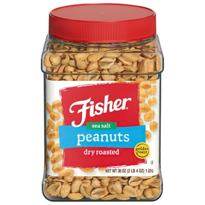 Fisher Peanuts Sea Salt Dry Roasted Golden Roast - 36 Oz - Image 1