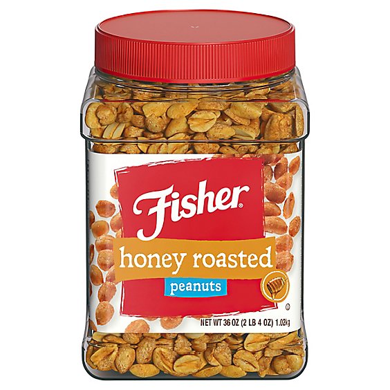 Fisher Peanuts Honey Roasted - 36 Oz